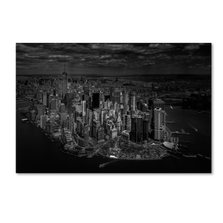 Michael Jurek 'Manhattan Birds Eye View' Canvas Art,12x19